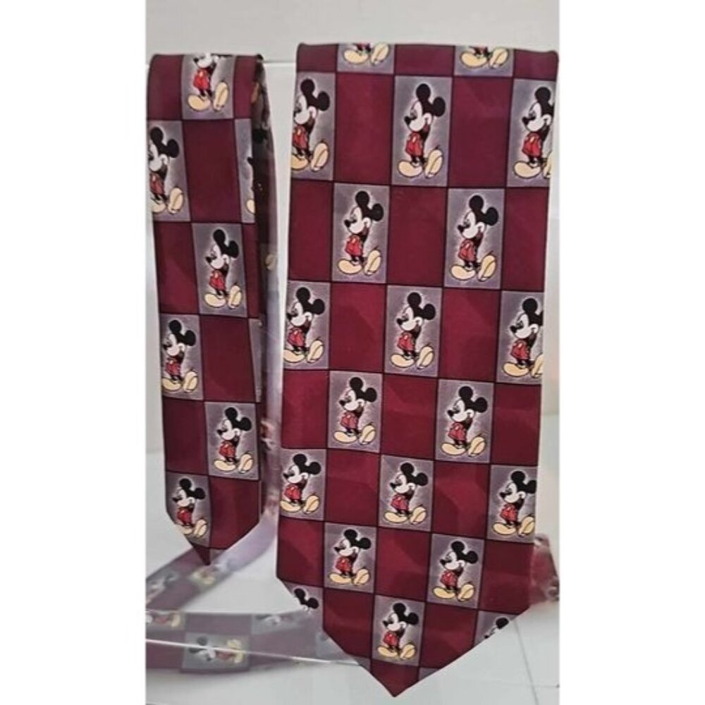 Vintage Disney Unlimited Mickey Mouse Tie Classic 57.5" x 4" RN#74086 Korea